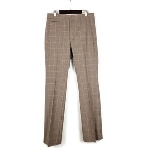Banana Republic Brown Herringbone Straight Leg Trousers sz 6P